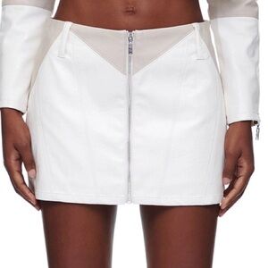 NWT VIAVIA The Vegan Mini Moto Skirt